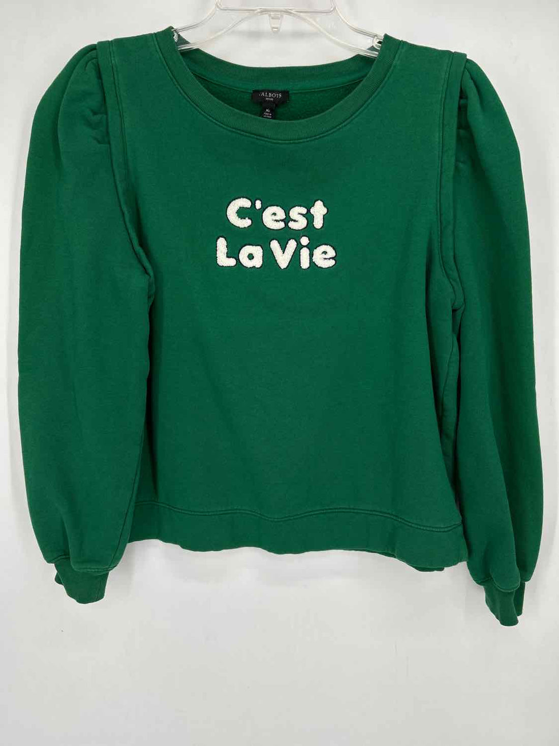 Talbots Size MP Green Sweatshirt