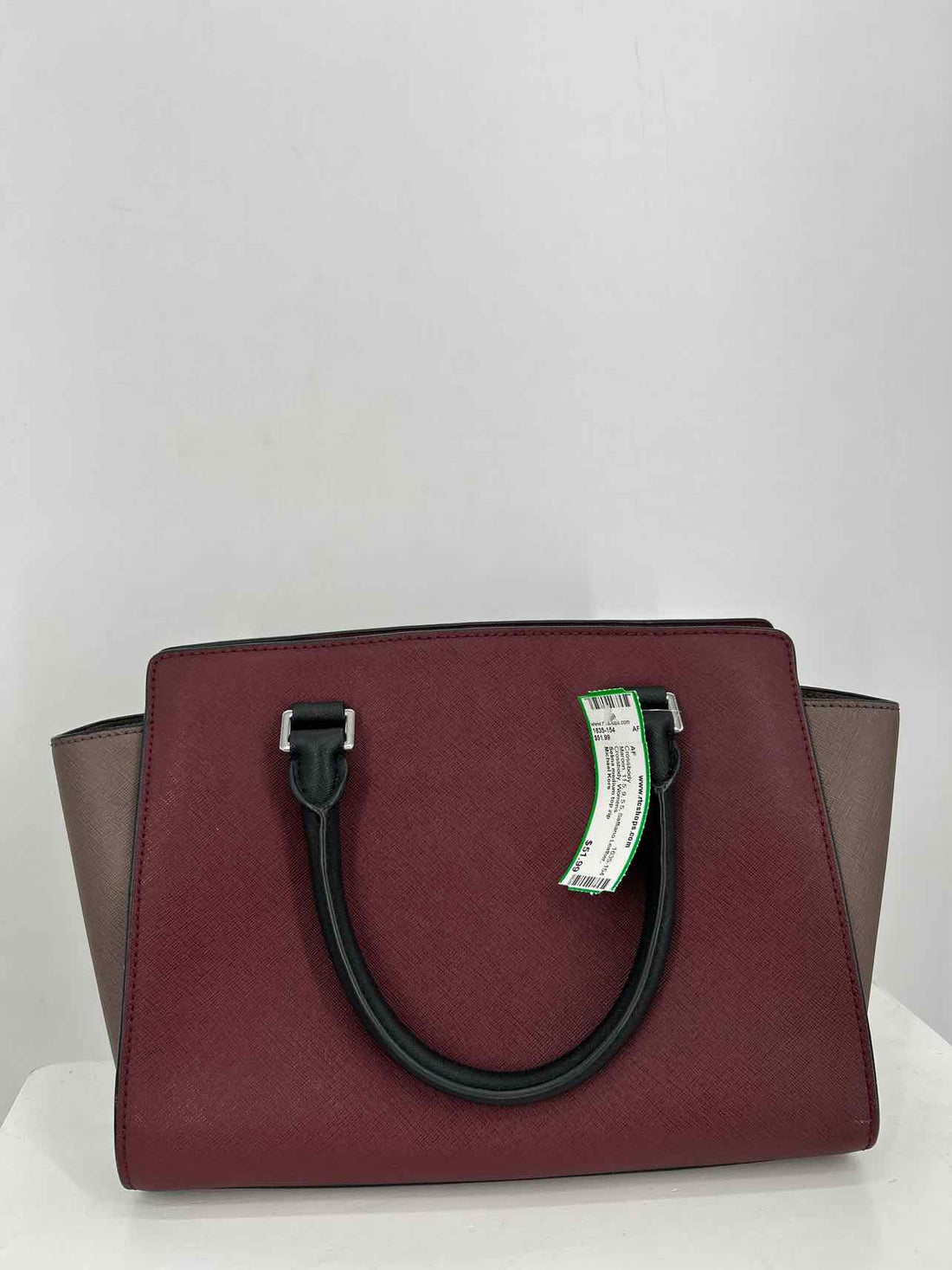 Michael Kors Maroon Saffiano Leather Crossbody
