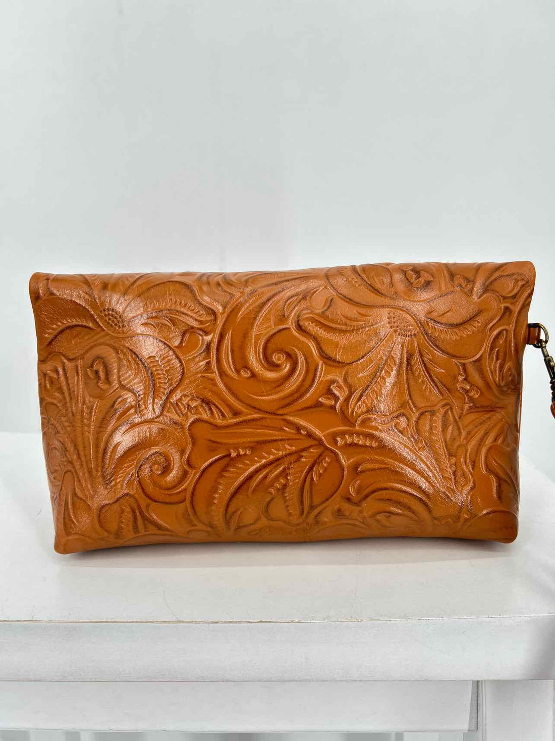Patricia Nash Tan Leather Clutch