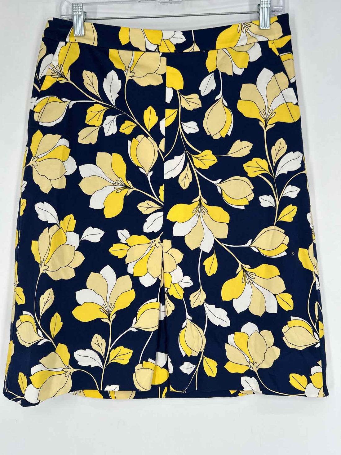 Talbots Size 6 Navy & Yellow Print Skirts