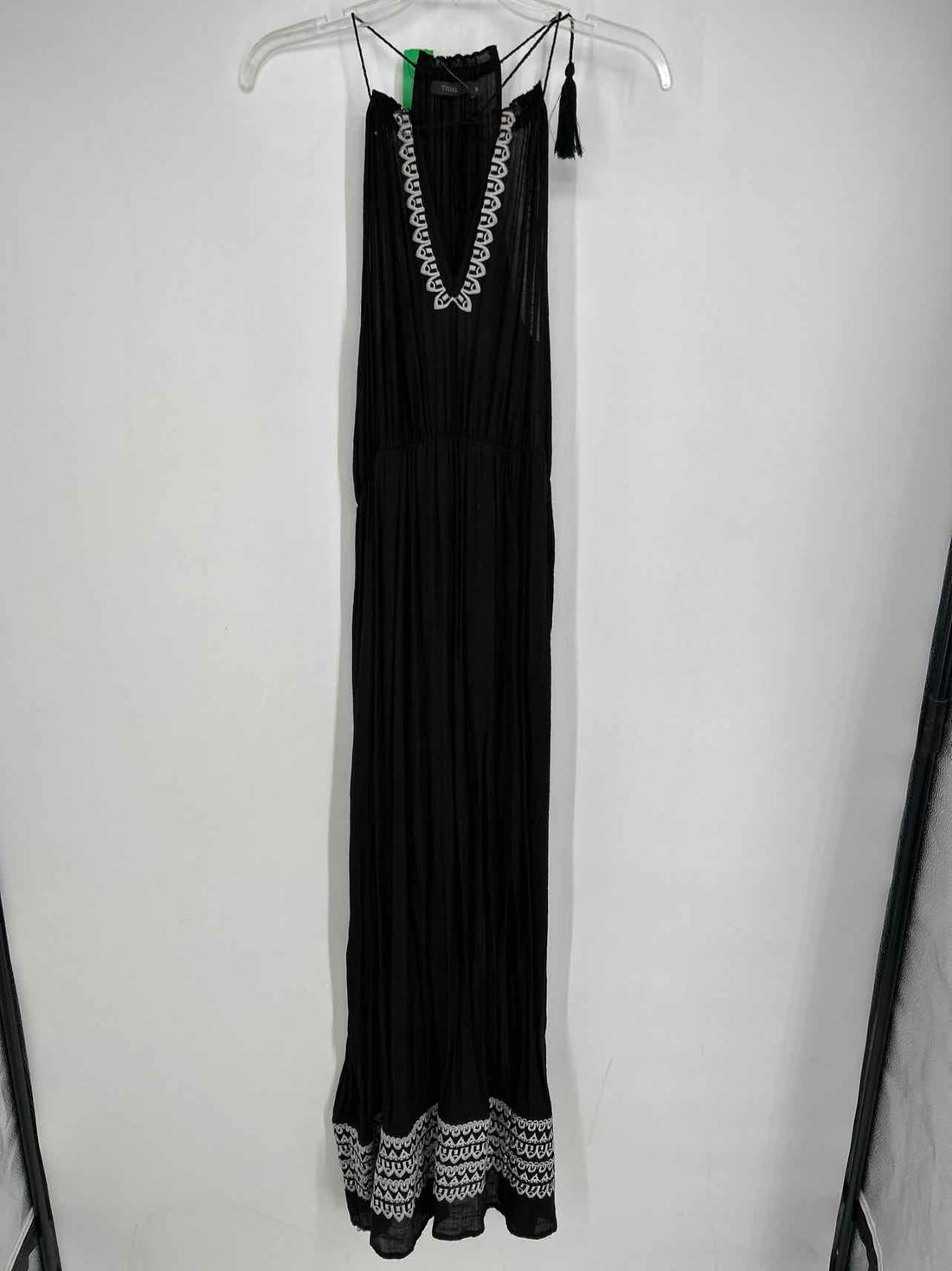 THML Size M Black & White Embroidered Maxi