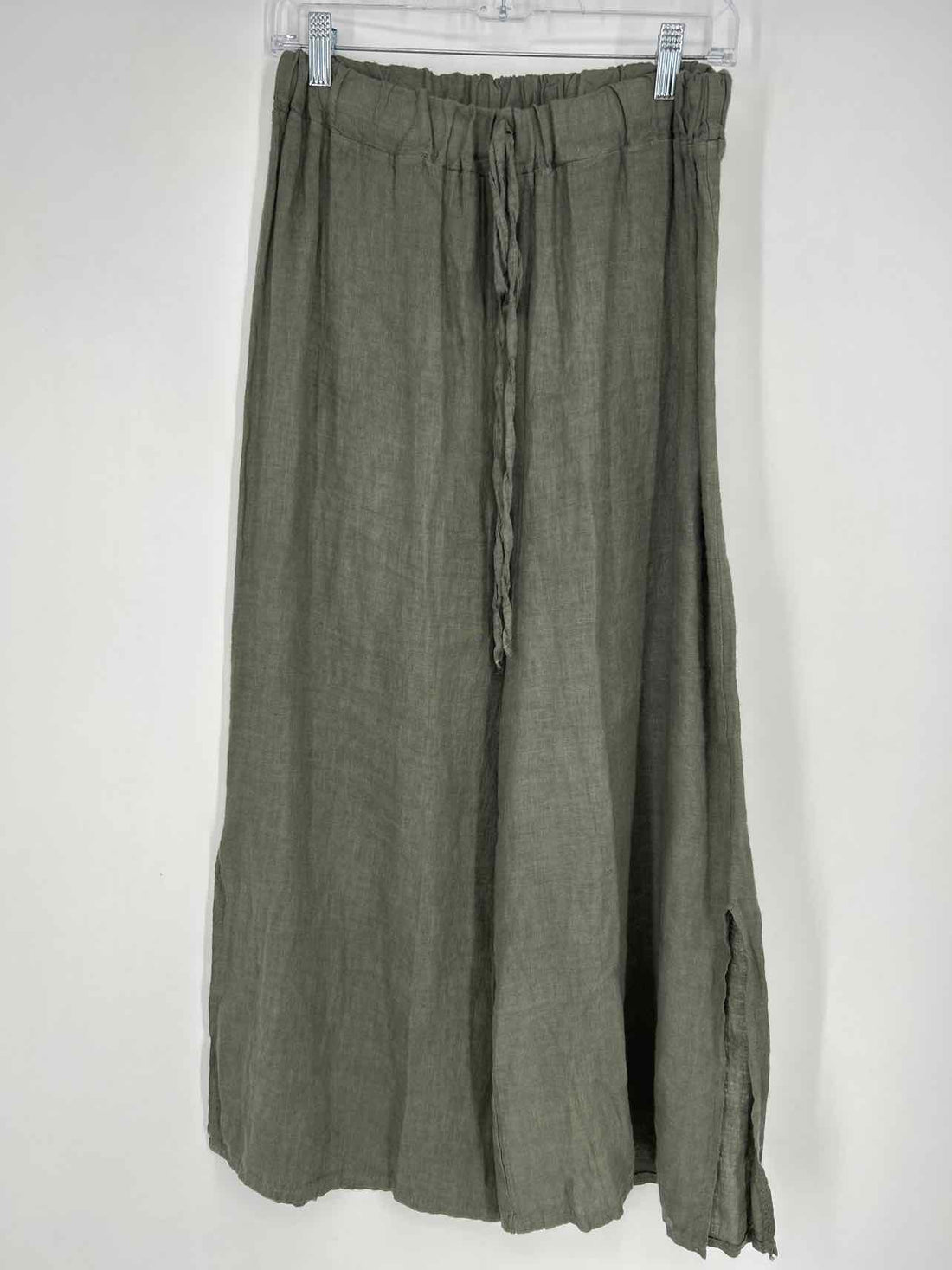 Gigi Moda Size S Olive Linen Pants