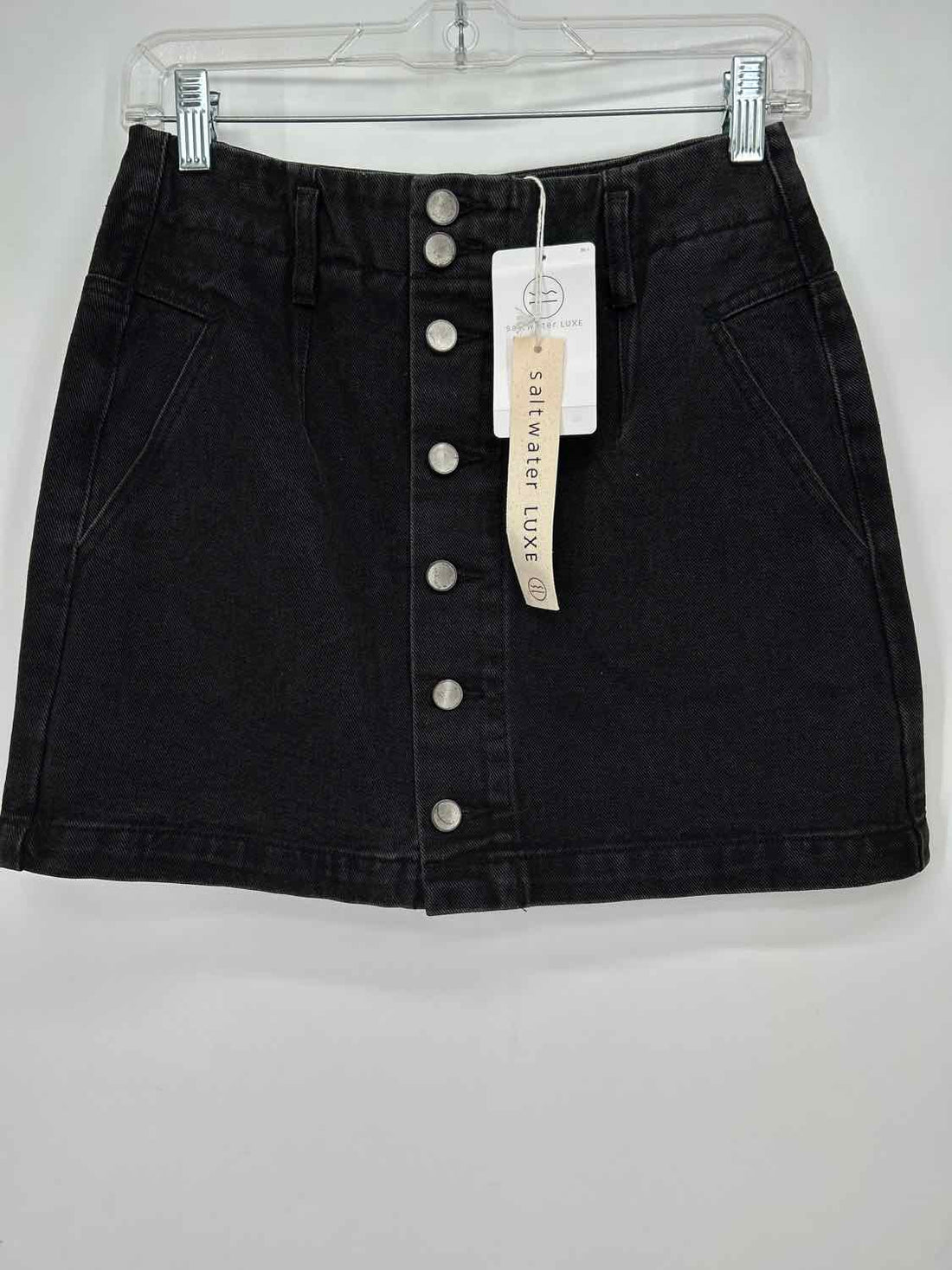 Saltwater Luxe Size S Black Denim NWT Skirts