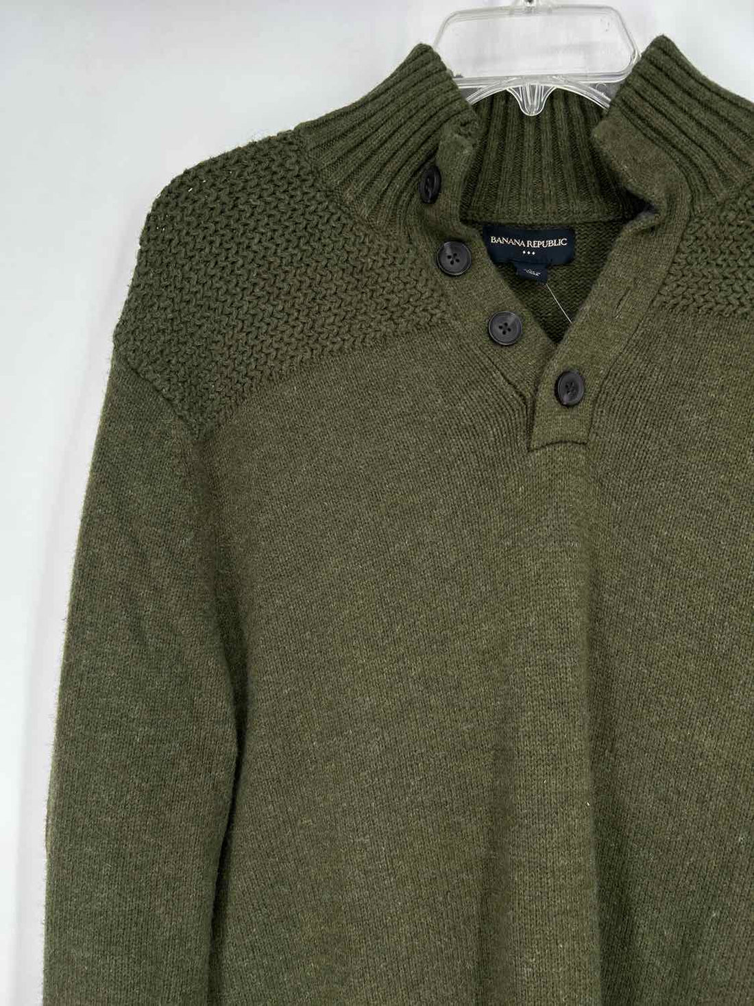 Banana Republic Size L Green Wool Blend Sweater