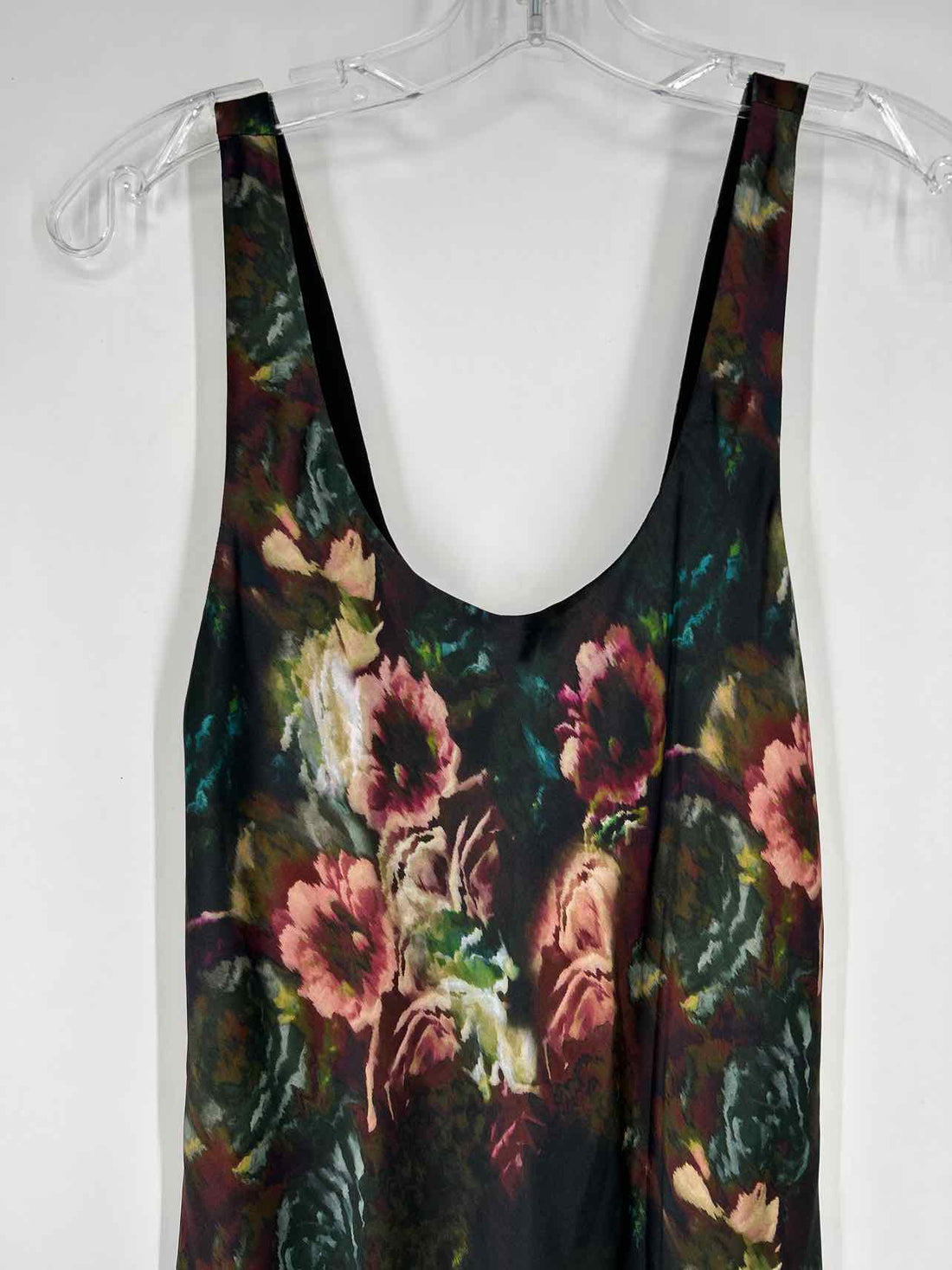 Cami NYC Size S Black Floral Silk Sleeveless Dress