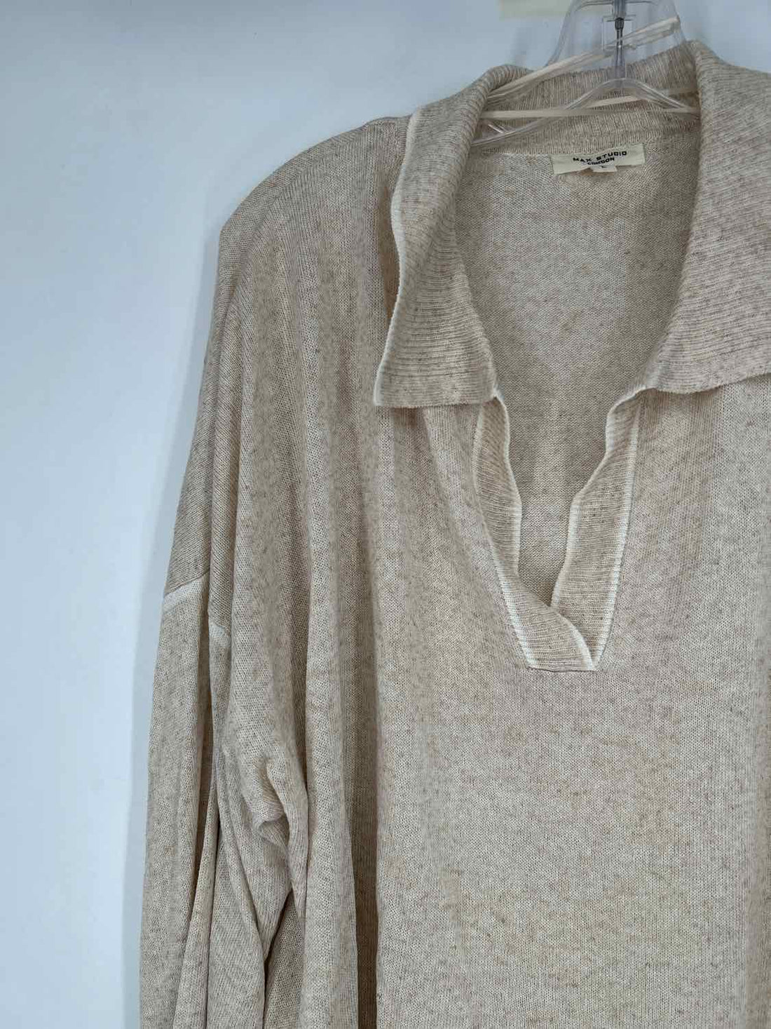 Max Studio Size L Tan Sweater
