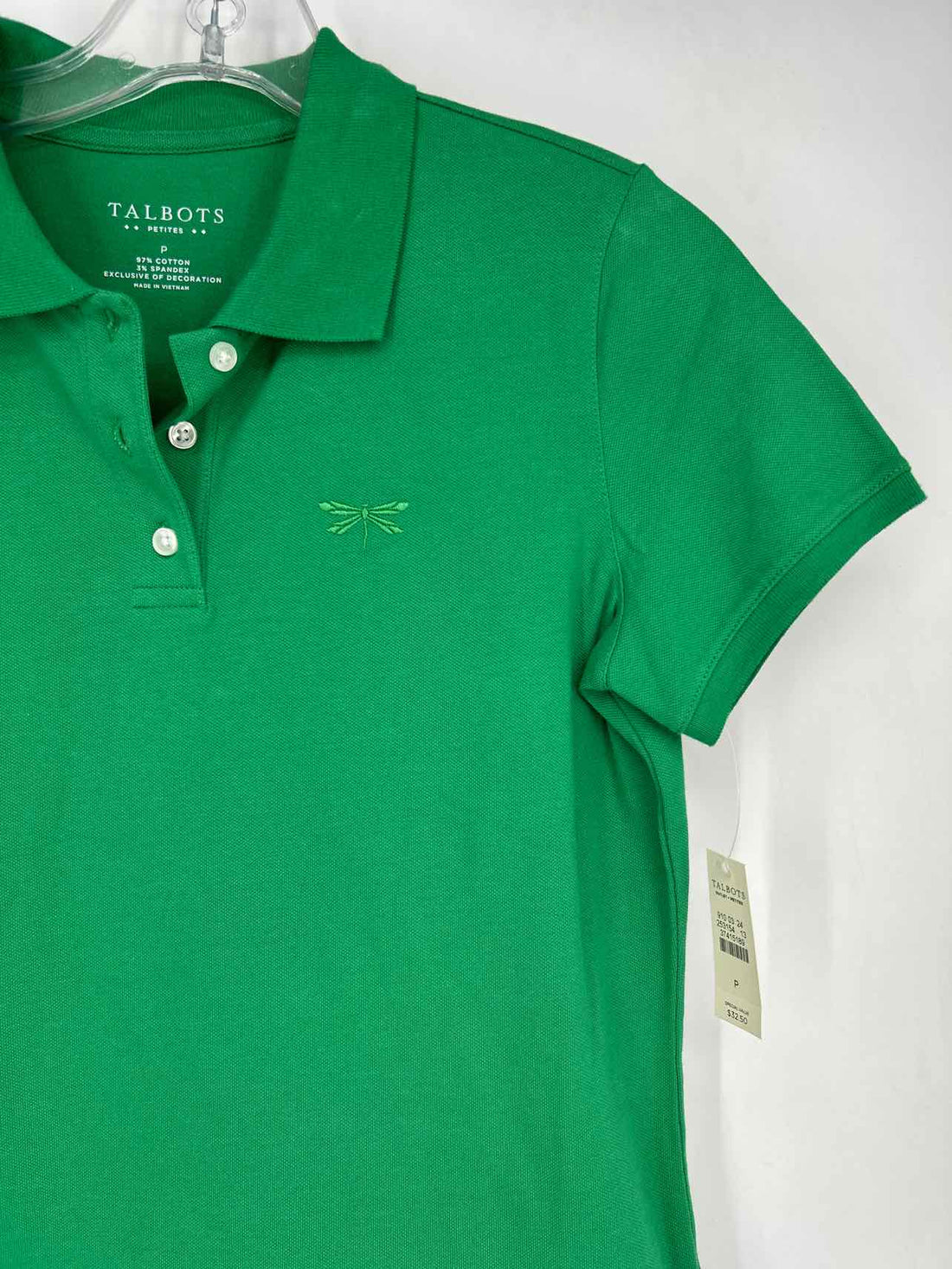 Talbots Size P Green NWT Short Sleeve