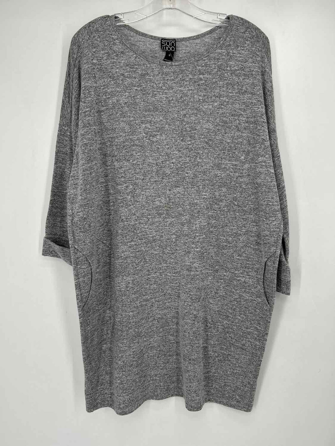 clara sun woo Size M Heathered Gray Long Sleeve Dress