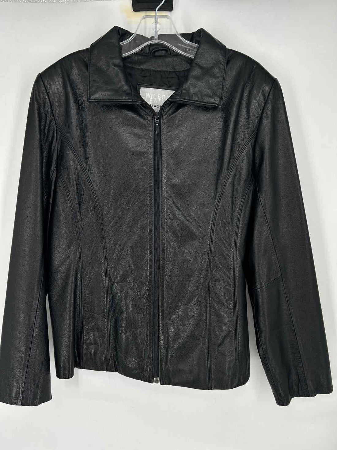 Wilsons Leather Size L Black Genuine Leather Jacket