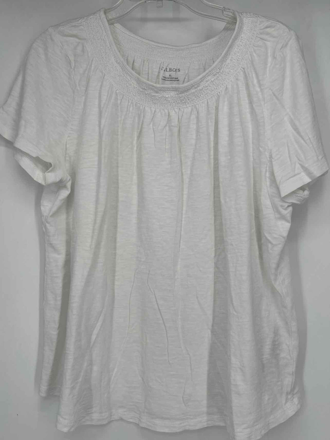 Talbots Size XL White Short Sleeve