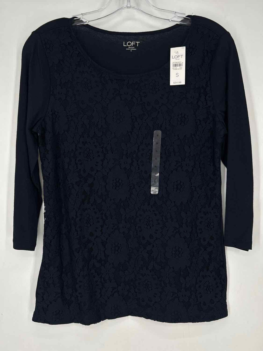 Loft Size S Navy Lace NWT Long Sleeve