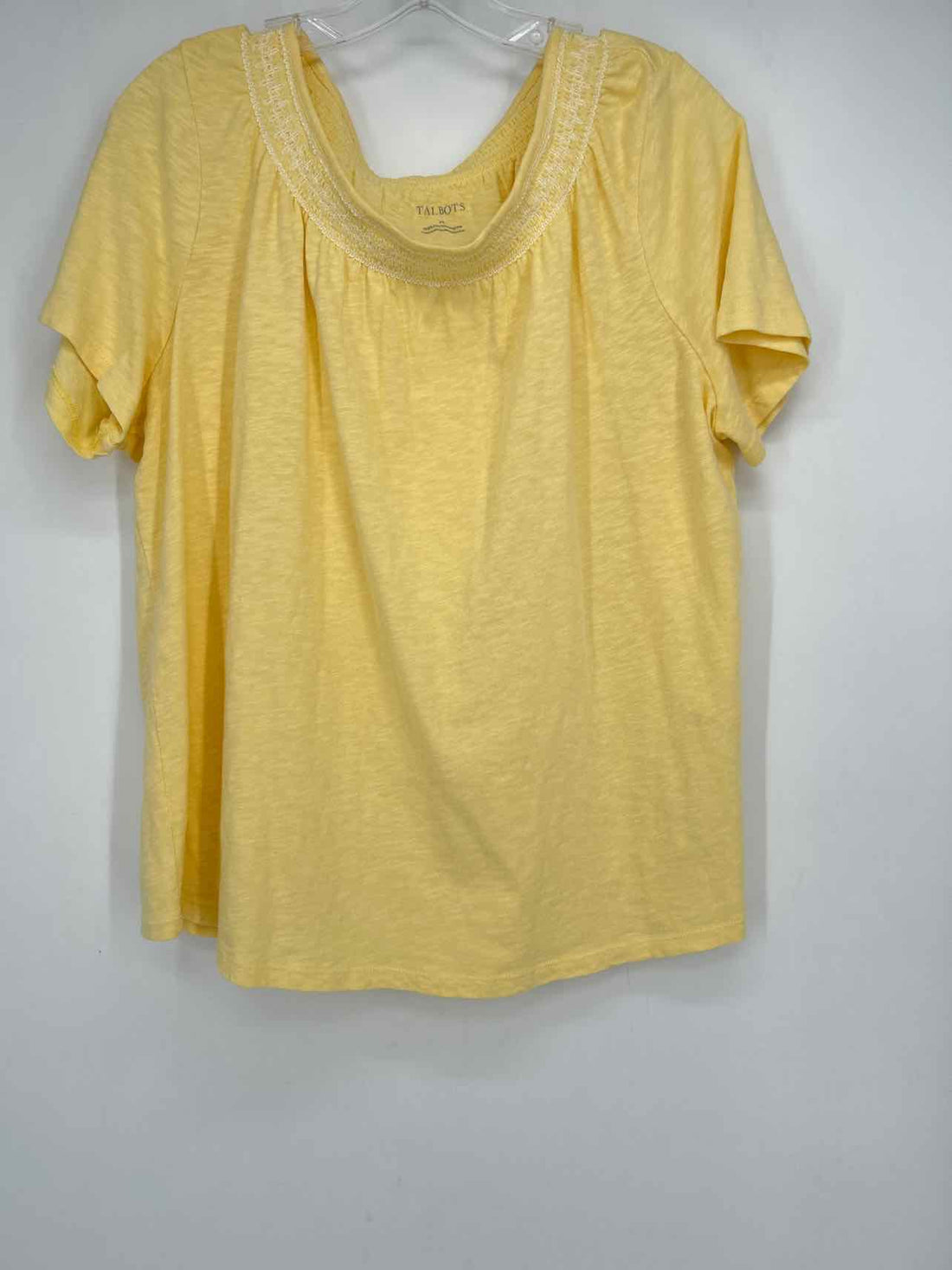 Talbots Size XL Yellow Short Sleeve