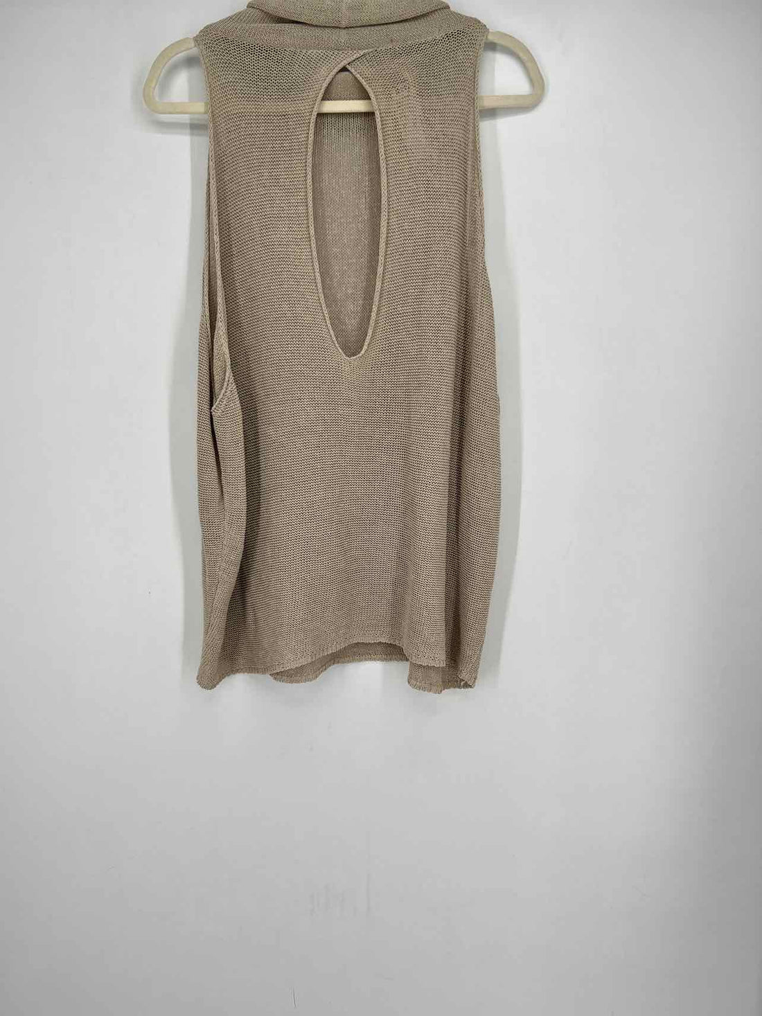 Sarah Pacini Size One Size Beige Linen Blend Sleeveless