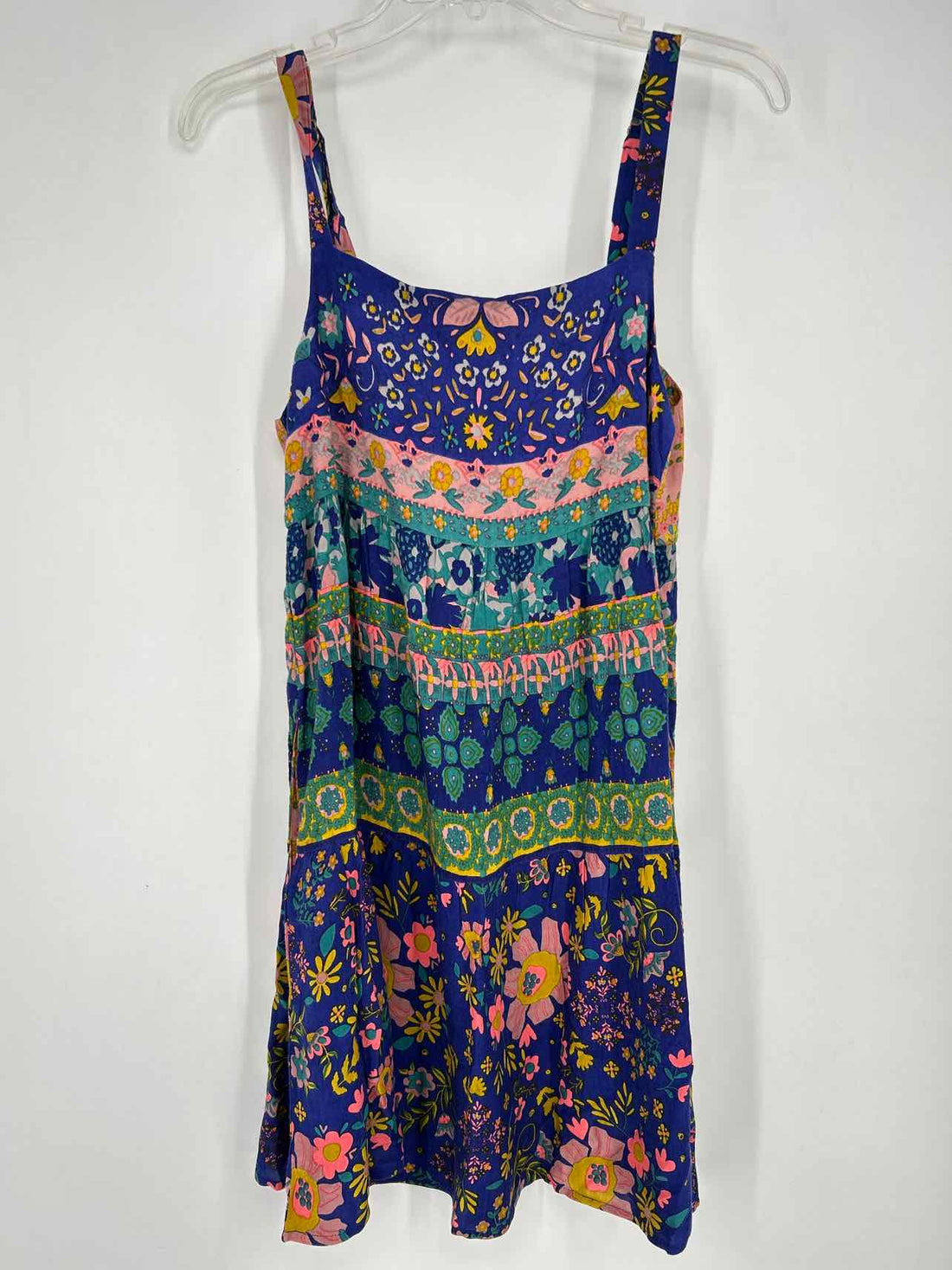 Natural Life Size M Blue Pink & Green Floral NWT Dress