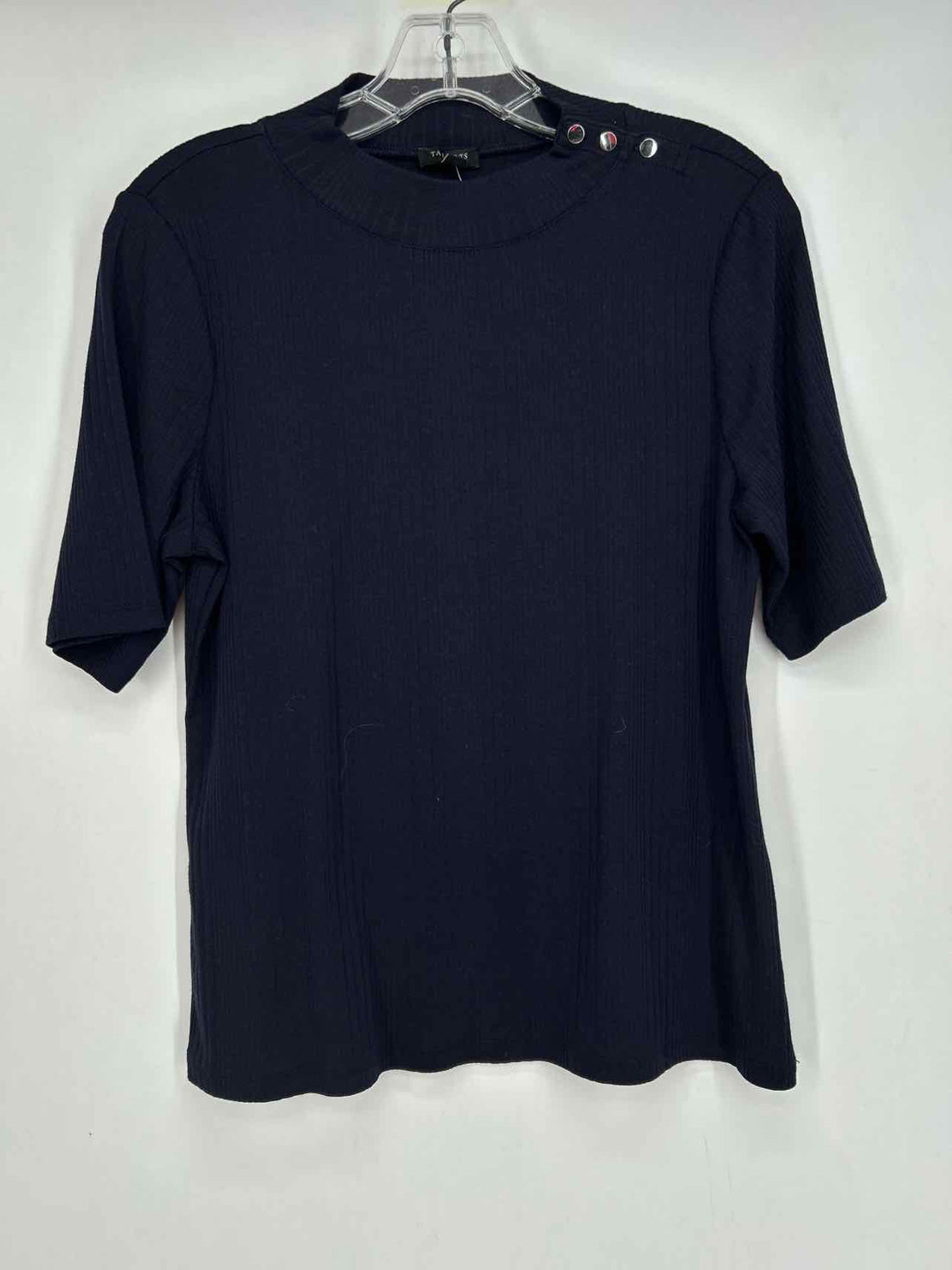 Talbots Size LP Navy Short Sleeve