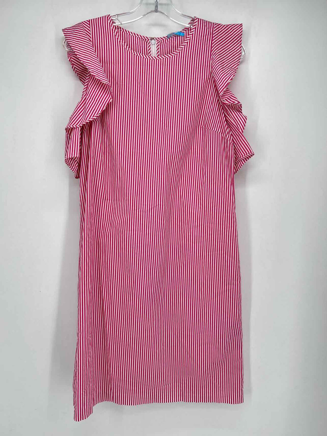 J McLaughlin Size S Pink & White Striped Cold Shoulder Dress