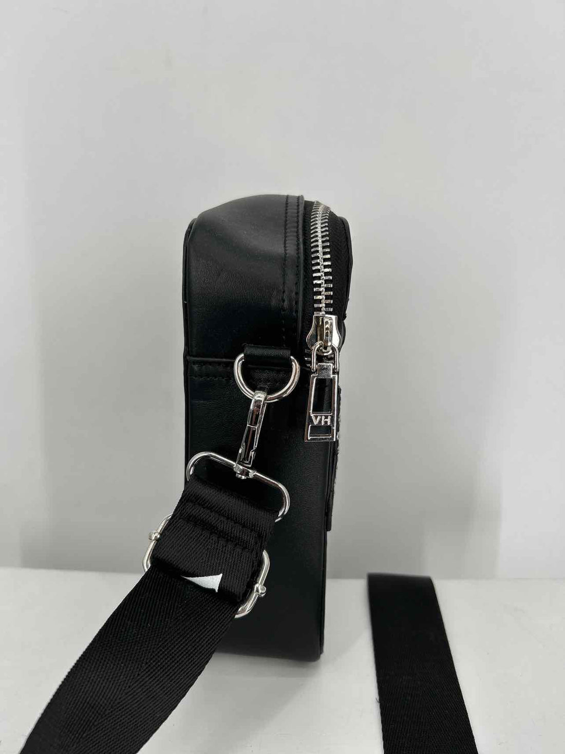 Vintage Havana Black Faux Leather Pre Owned Crossbody