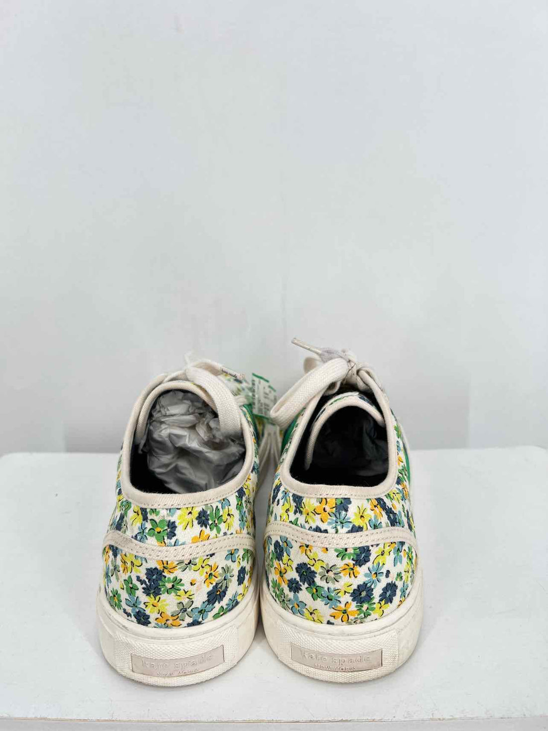 Kate Spade Women Size 9.5 Cream Floral Sneakers