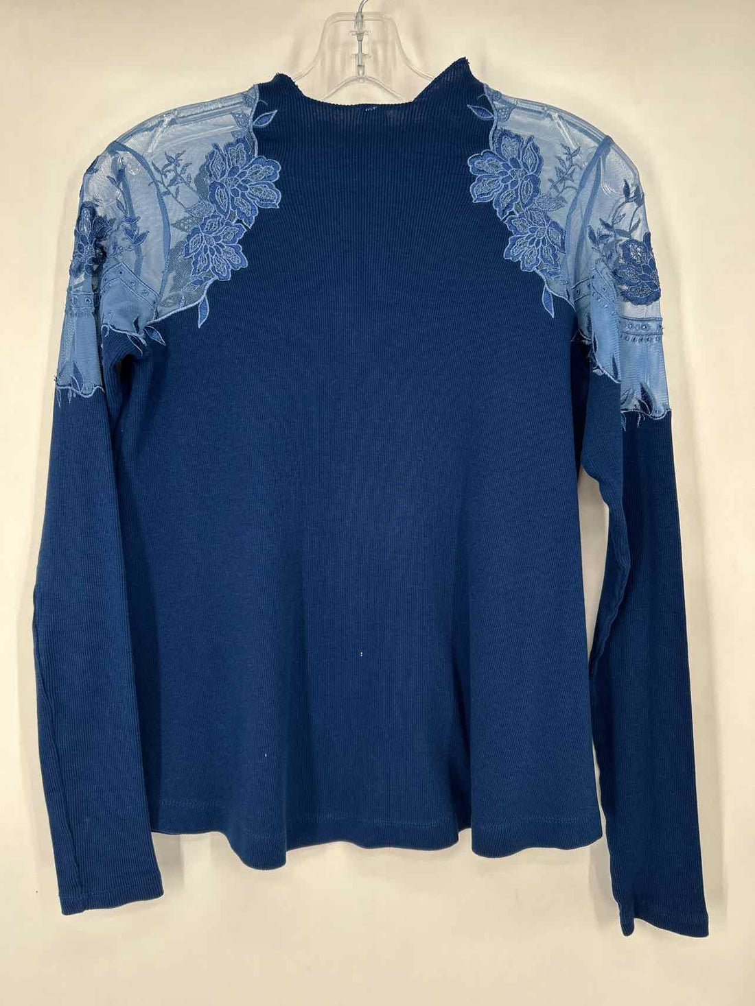 Free People Size M Blue Cotton Long Sleeve