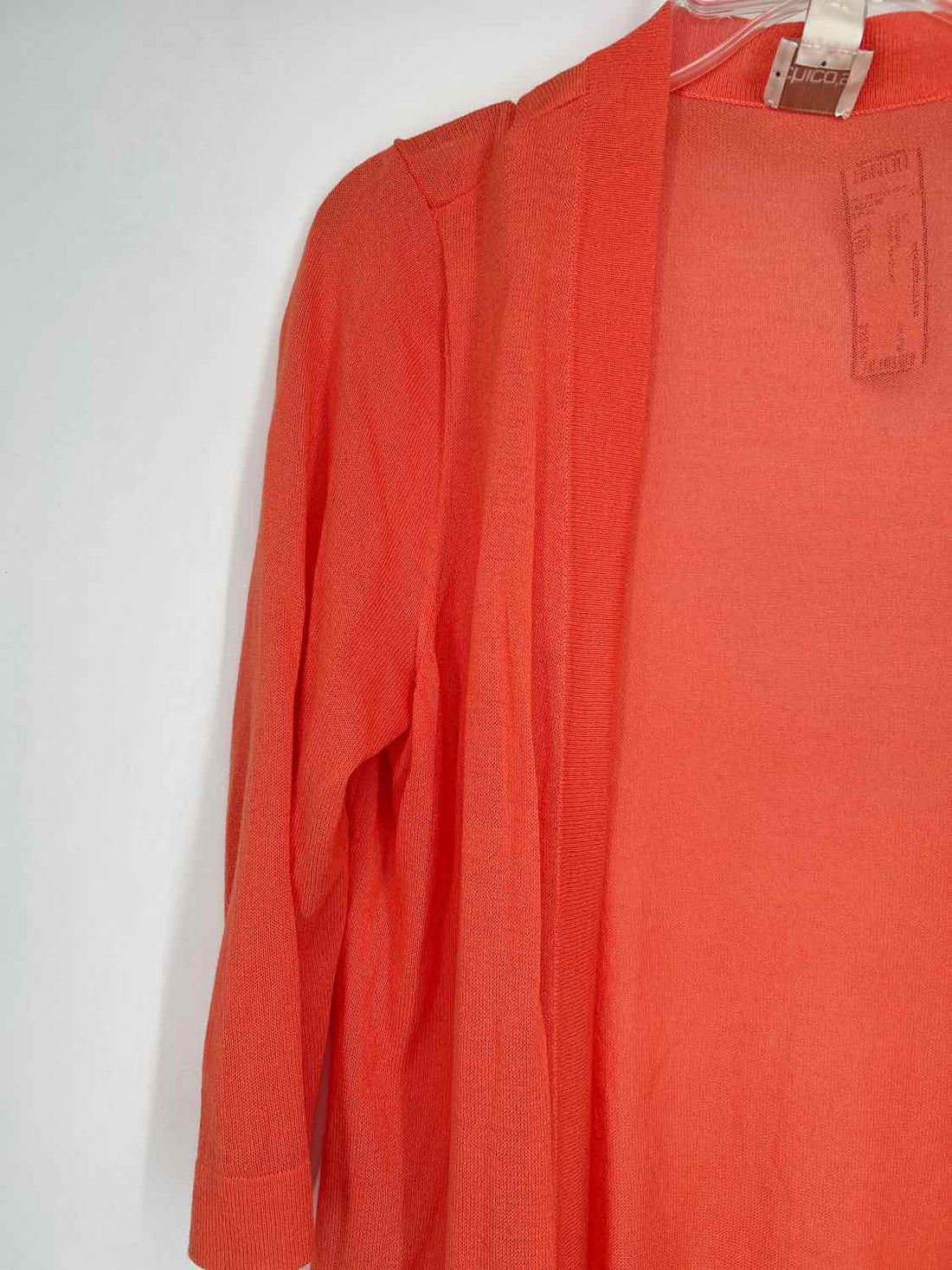 Chicos Size 1(M) Orange Cardigan