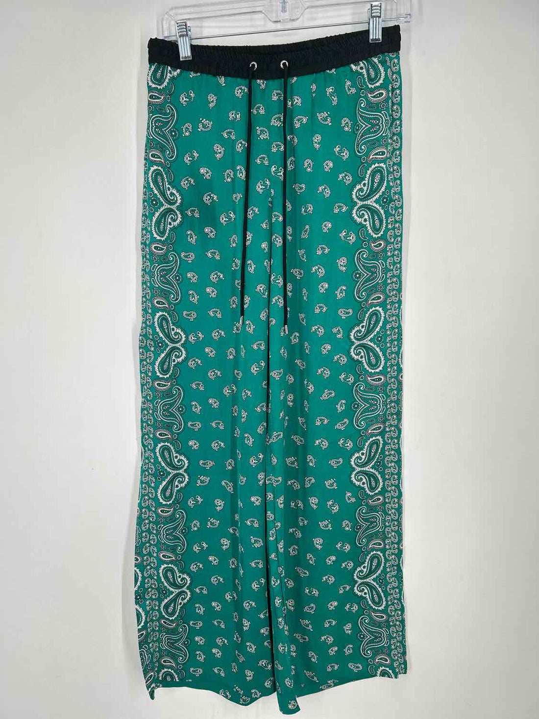 Michael Kors Size 4 Teal & White Print Pants