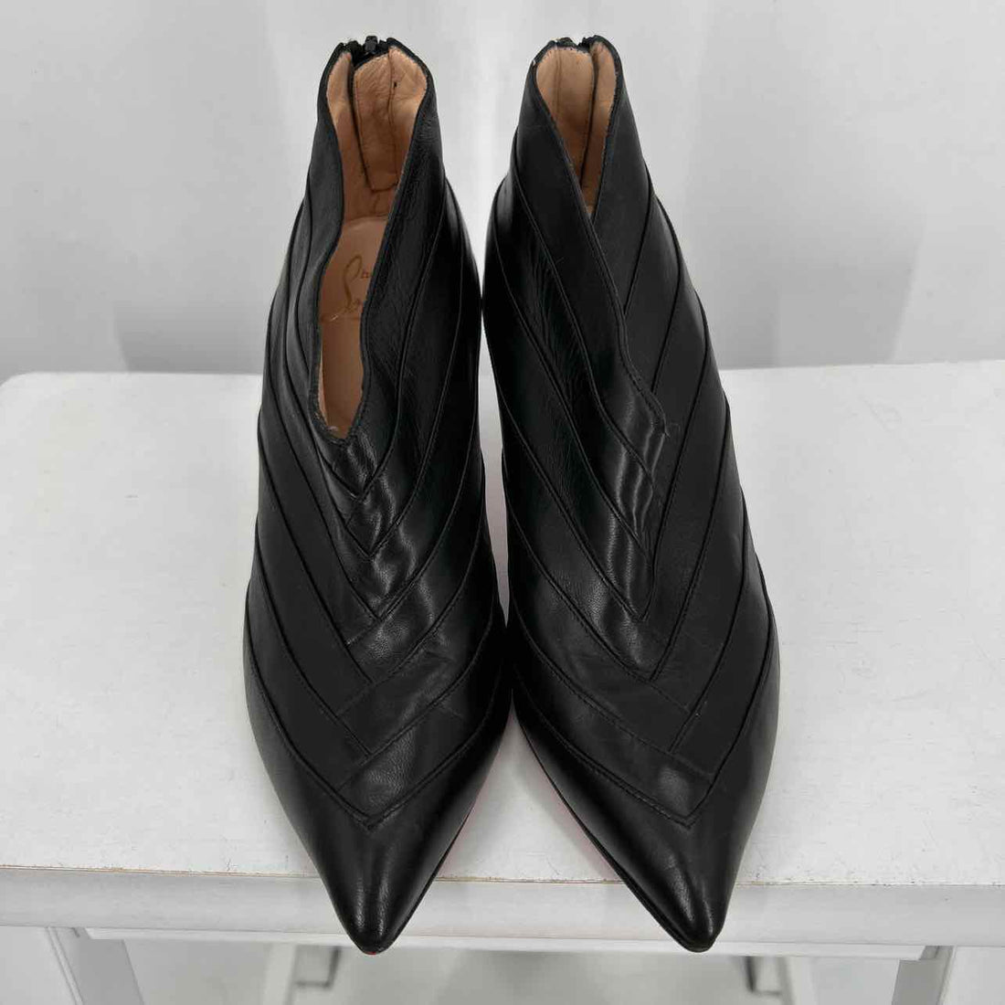 Christian Louboutin Women Size 37 Black Good Genuine Leather LUXURY