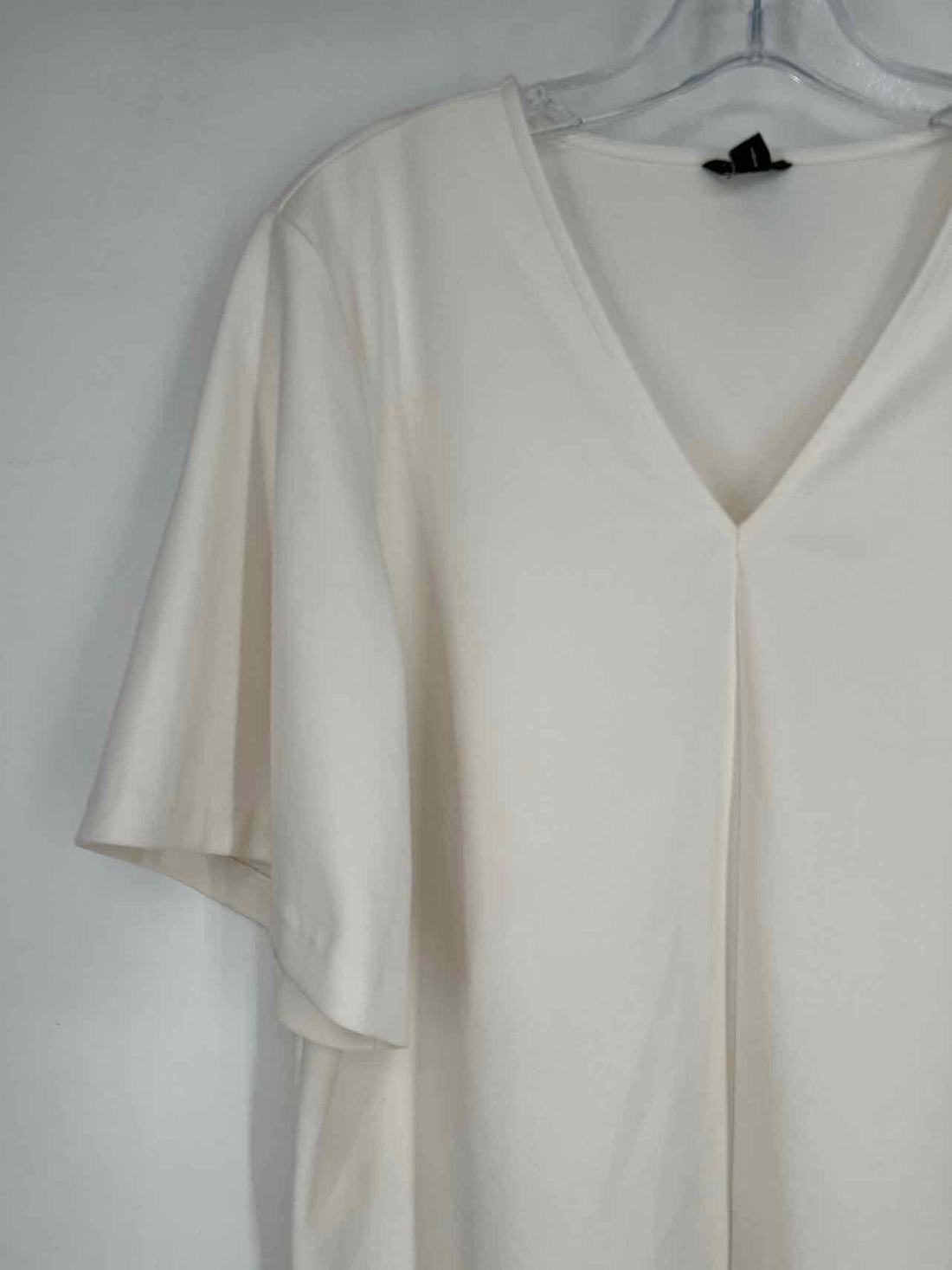 Ann Taylor Size L White Short Sleeve