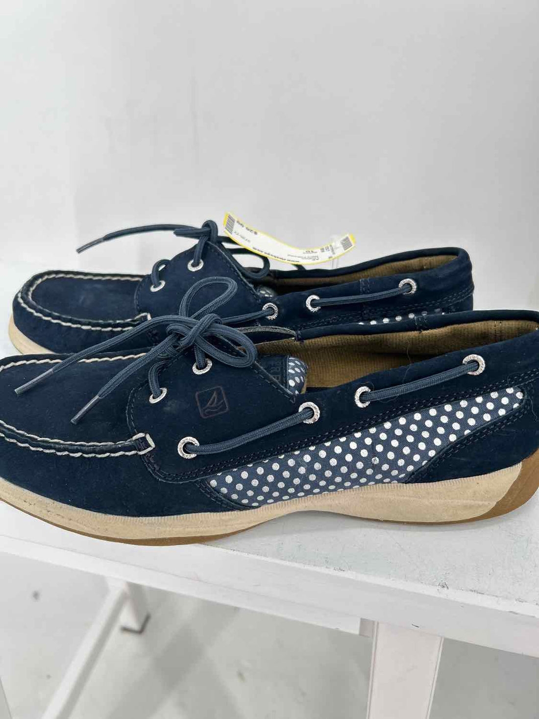 Sperry Women Size 10 Navy Polkadot Loafers