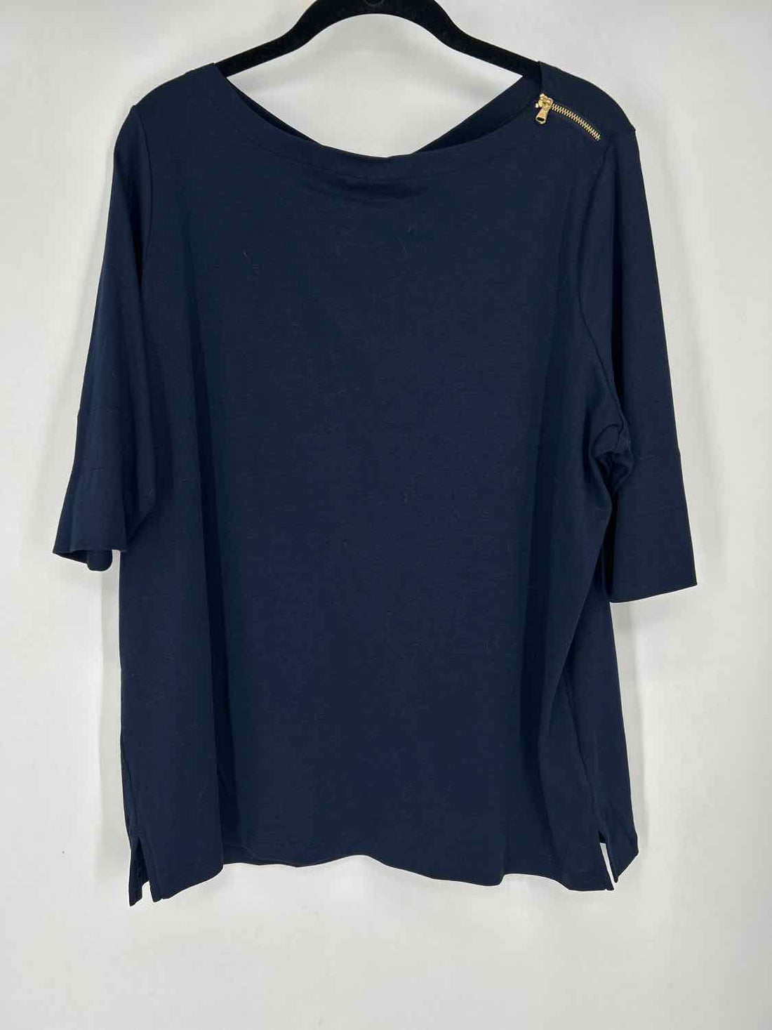 Lauren Ralph Lauren Size 2X Navy NWT Top/Blouse