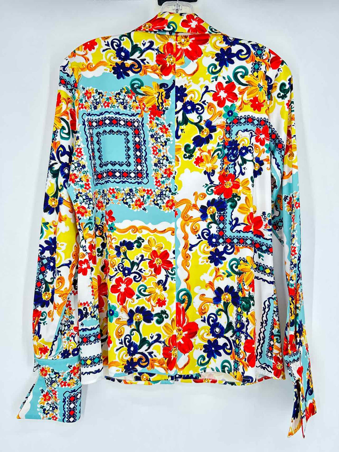 Boston Proper Size 4 White Print Long Sleeve