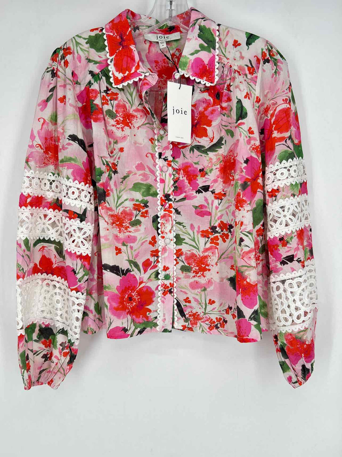 Joie Size M Pink Floral NWT Long Sleeve