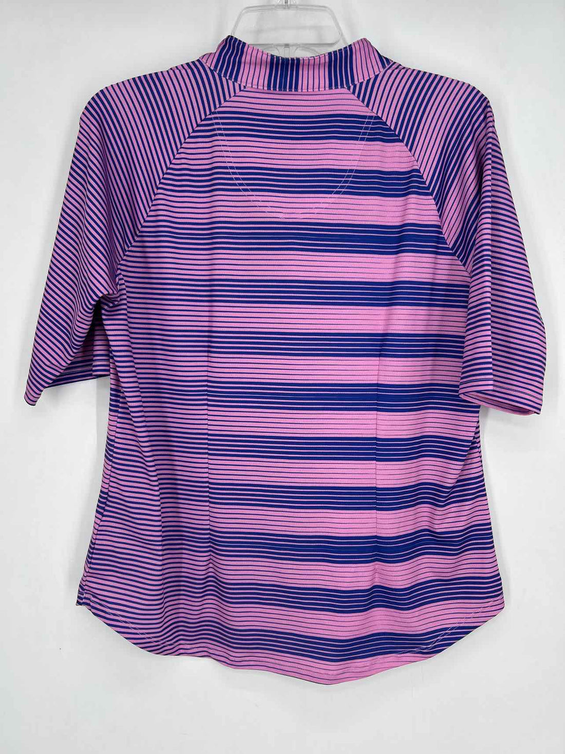 Sport Haley Size L Pink & Purple Stripe Short Sleeve