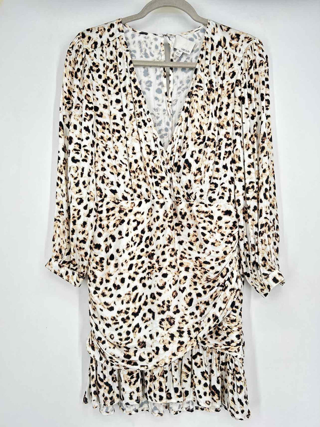 Greylin Size M Leopard Long Sleeve Dress
