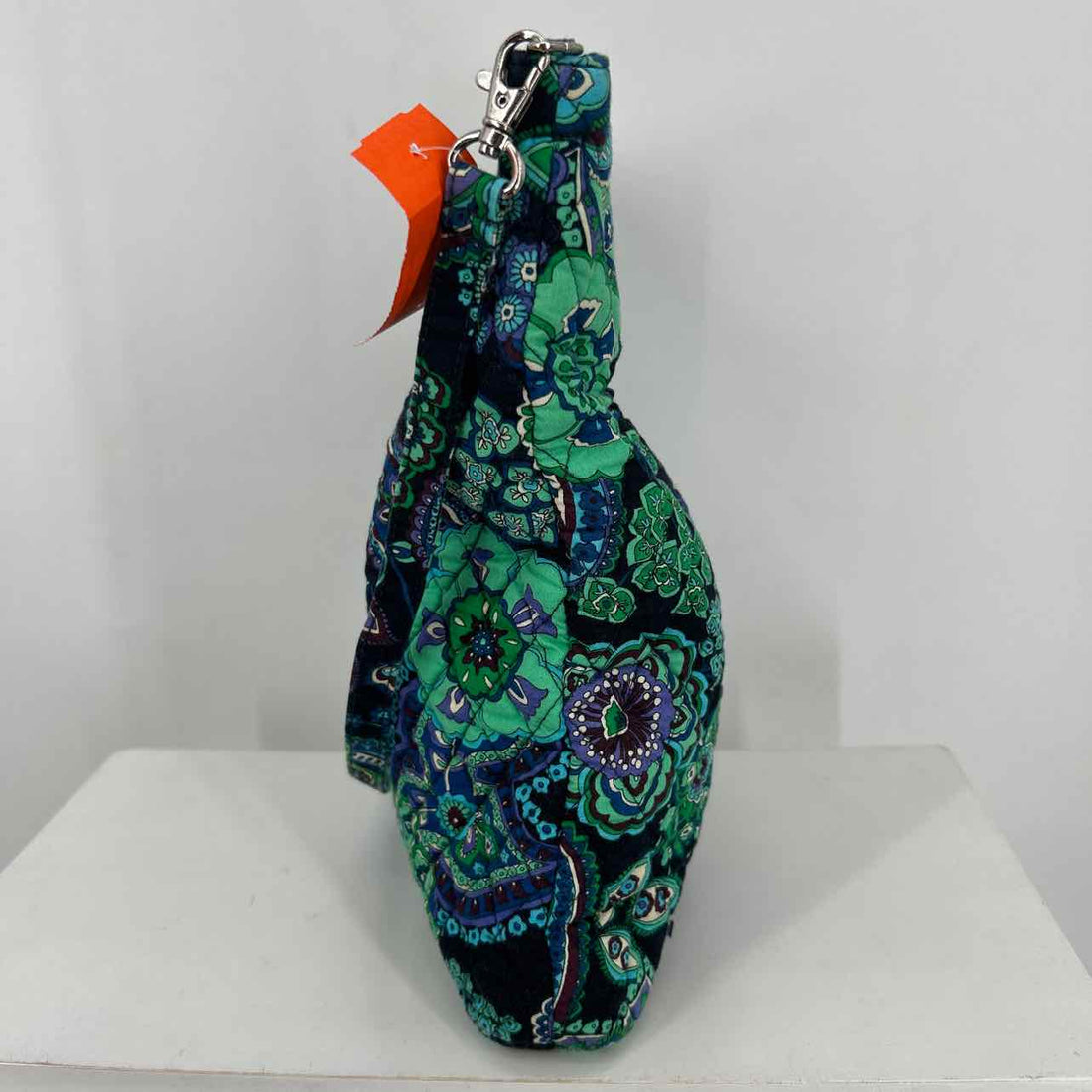 Vera Bradley Black Green & Blue Print Quilted Pre Owned Shoulder