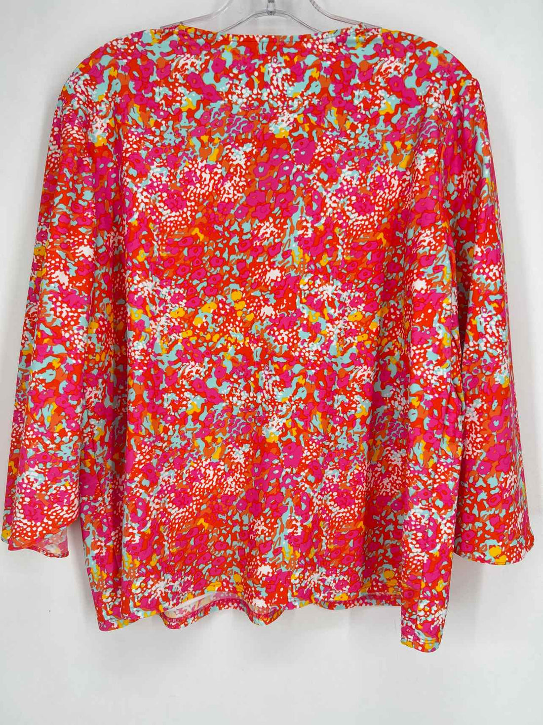 Jude Connally Size L Pink & Orange Print Long Sleeve