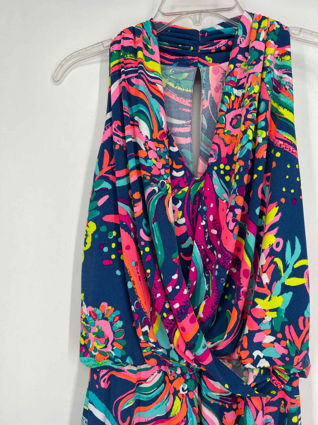 Lilly Pulitzer XXS Navy Neon Print Sleeveless Lilly Pulitzer Dress