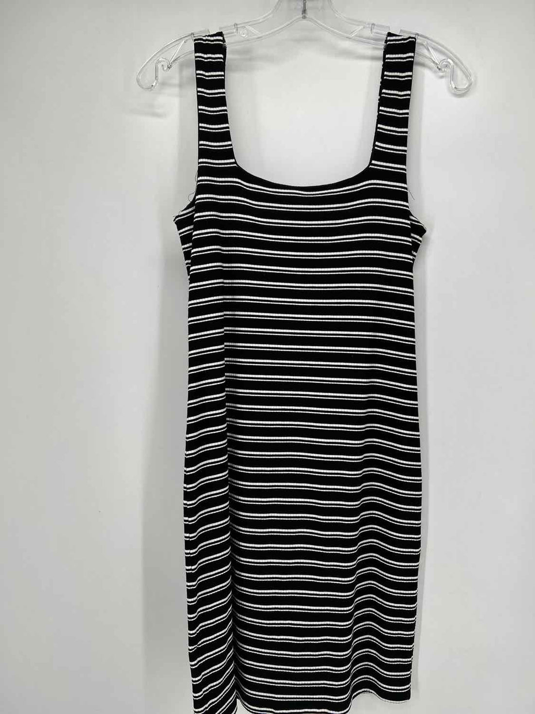 GB Size M Black & White Striped Dress