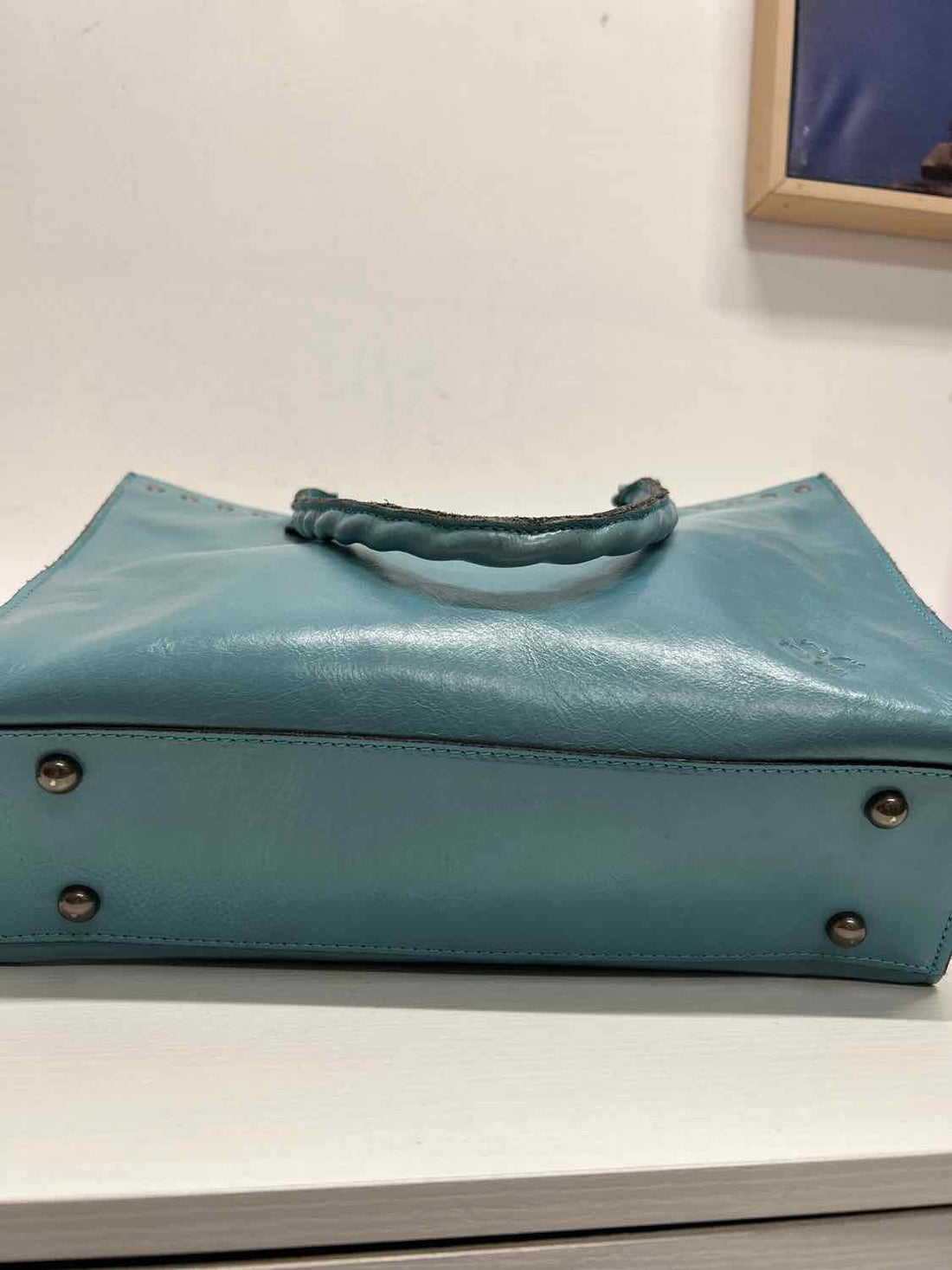 Patricia Nash Turqouise Leather Pre Owned Tote