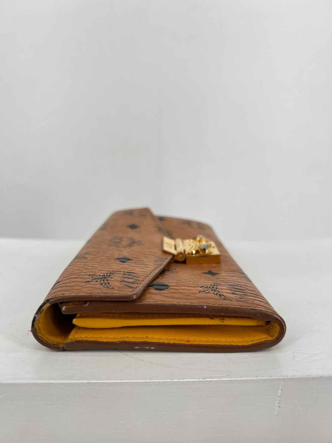 MCM Tracy Visetos Cognac Large Wallet, missing chain