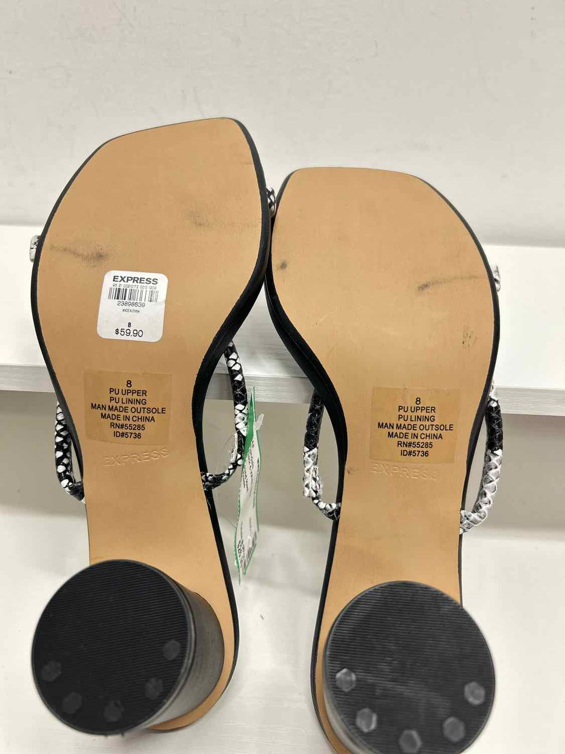 Express Women Size 8 Black & White NWT Sandals