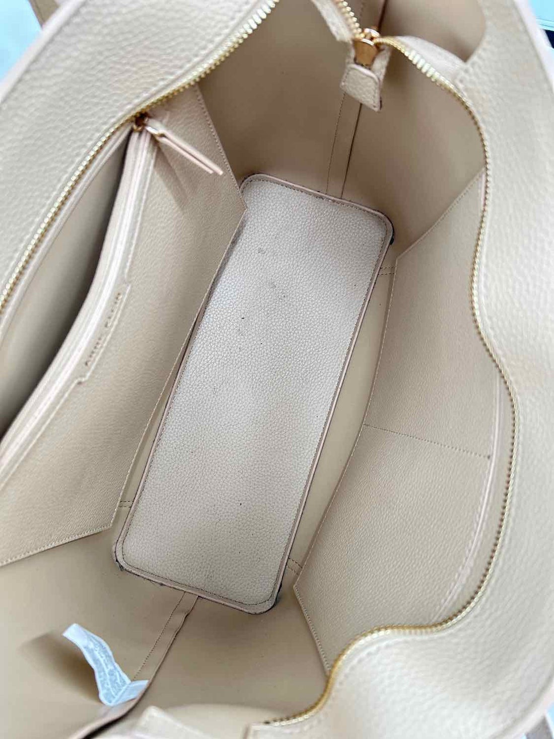 Anne Klein Beige Faux Leather Pre Owned Tote