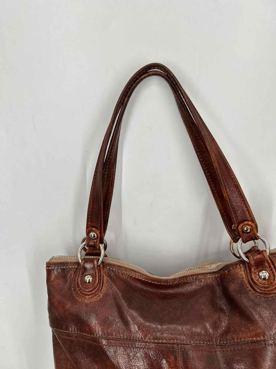 Coach Brown Genuine Leather Pre Owned Tote