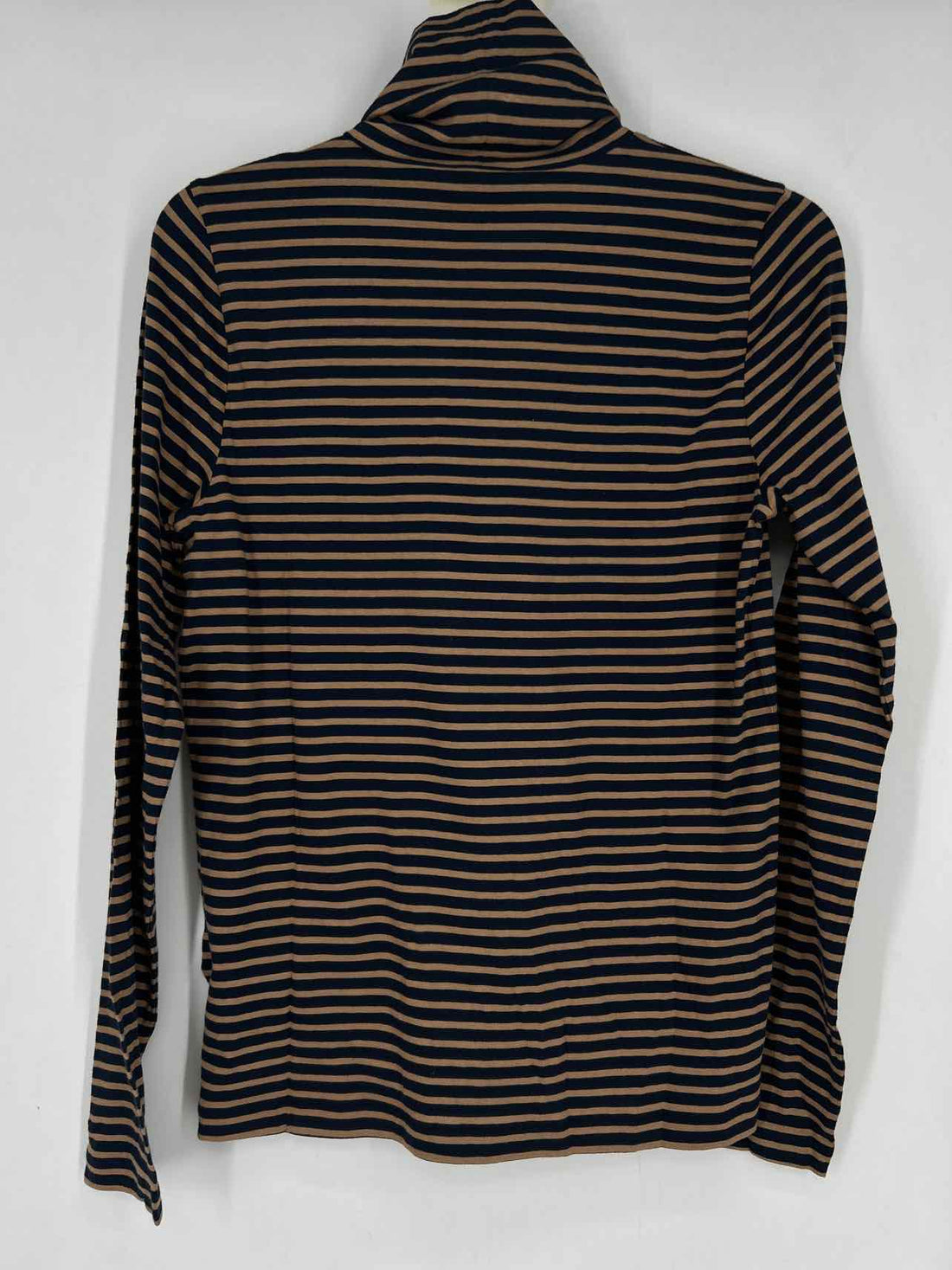 J Crew Size M Tan & Navy Striped NWT Long Sleeve