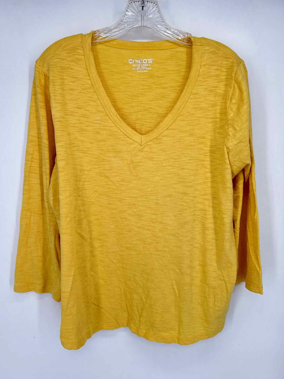 Chicos Size 3(XL) Yellow Long Sleeve