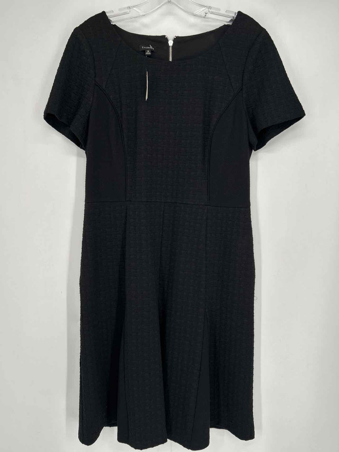 Talbots Size 10 Black Textured NWT Dress