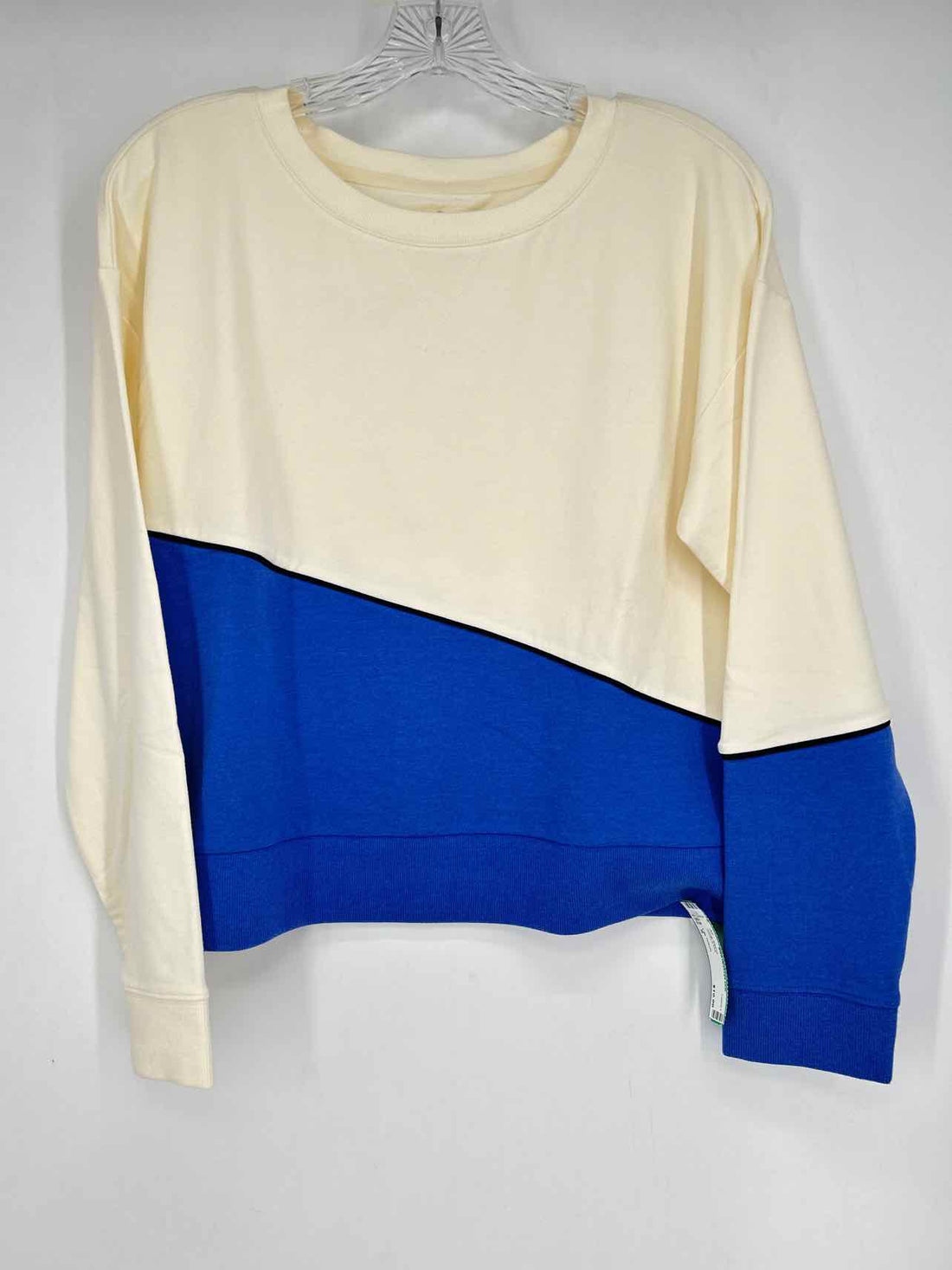 T By Talbots Size S cream & blue Long Sleeve