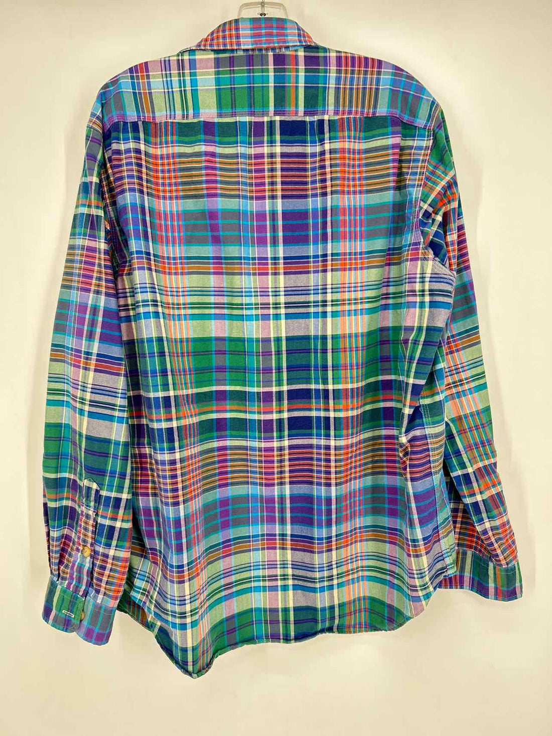 Polo Ralph Lauren Size L Blue & Green Plaid Long Sleeve