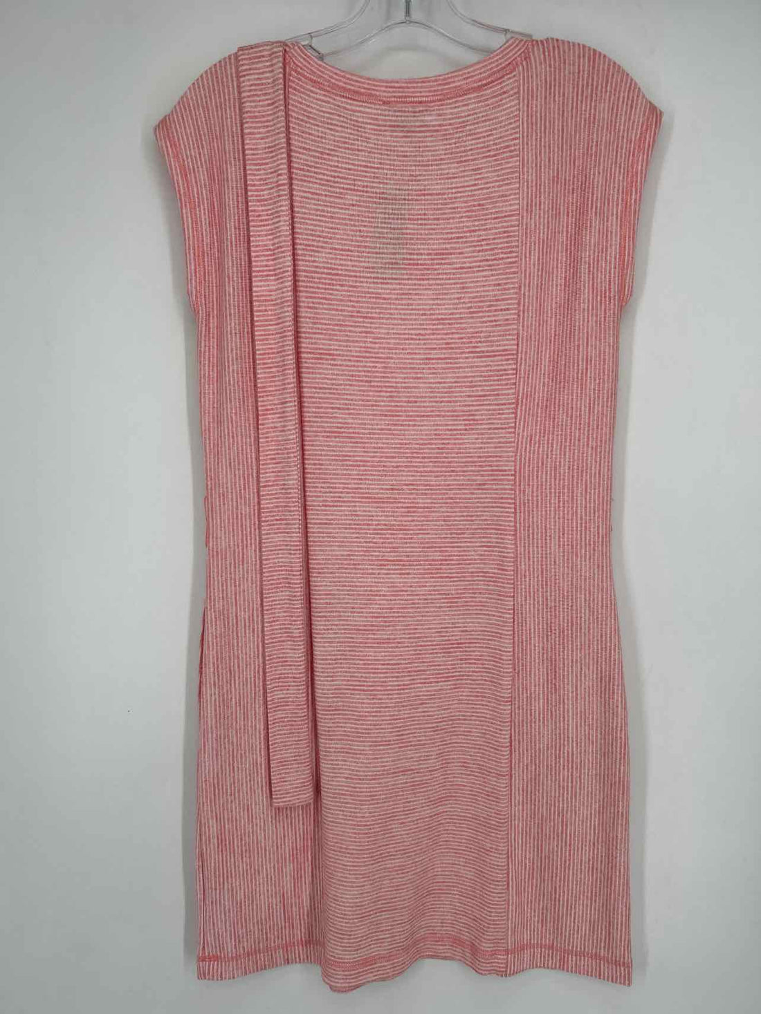 T By Talbots Size P Pink & White Striped Dress