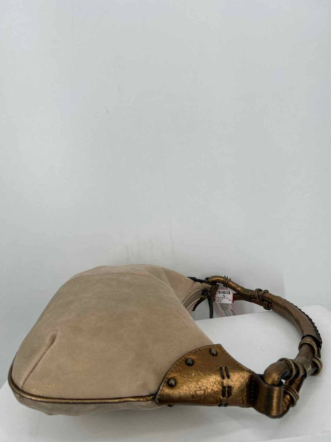 Donald Pliner Tan Shimmer Suede Shoulder