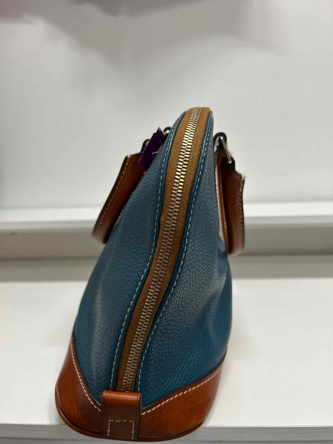 Dooney & Bourke Dark Teal Pebble Grain Domed Tote
